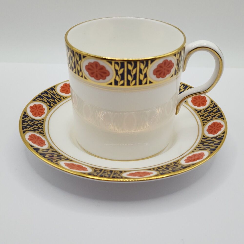 Royal Crown Derby Ambassador A1305 Espresso Cup Saucer Set Fine Bone China EUC